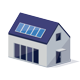 Ikona fotovoltaické elektrárny pro rodinný dům